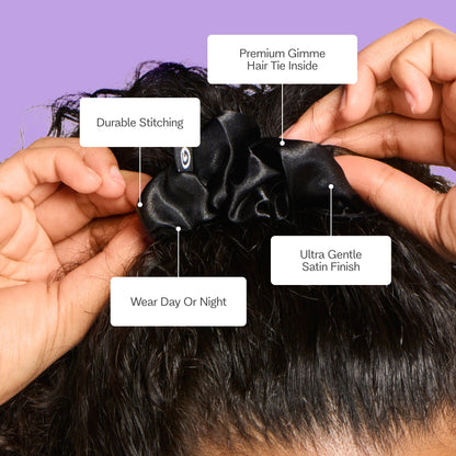 Large Satin Hair Scrunchies