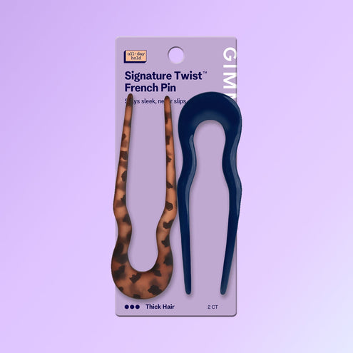 Twist French Pin Duo - Navy & Tortoise