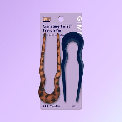 Twist French Pin Duo - Navy & Tortoise