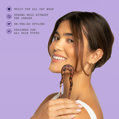 Twist French Pin Duo - Navy & Tortoise