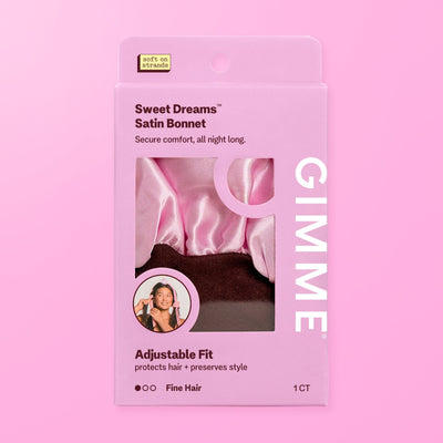 Sweet Dreams Satin Sleep Bonnet for Fine Hair - 1 Count, Pink