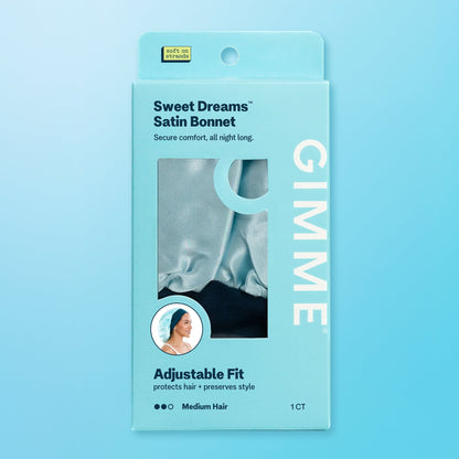 Sweet Dreams Satin Sleep Bonnet for Medium Hair - 1 Count, Soft Blue