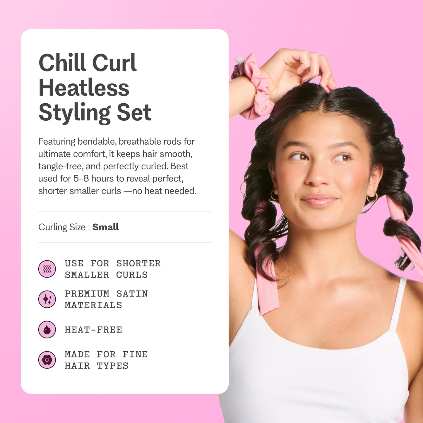 Chill Curl Heatless Styling Set for Fine Hair - 4 Count