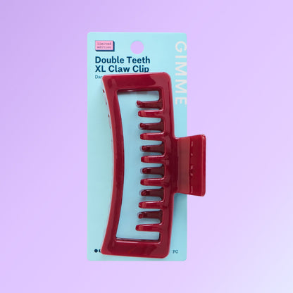 Double Teeth XL Claw Clip in City Rouge