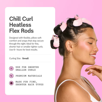 Chill Curl Heatless Styling Flex Rods for Fine Hair - 6 Count