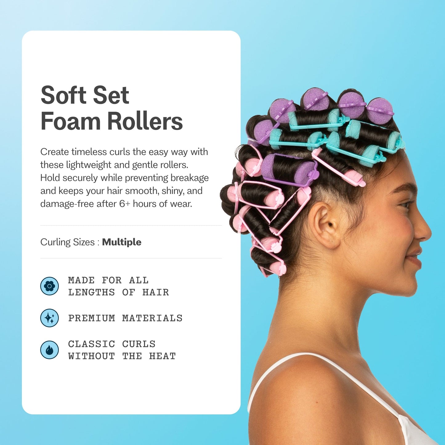 Soft Set Foam Rollers - 36 CT