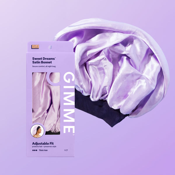Sweet Dreams Satin Sleep Bonnet For Longer Hair - Lilac