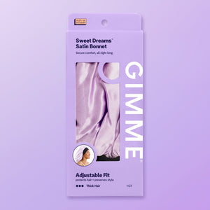 Sweet Dreams Satin Sleep Bonnet for Thick Hair - 1 Count, Lilac