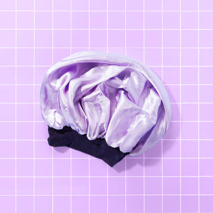 Sweet Dreams Satin Sleep Bonnet for Thick Hair - 1 Count, Lilac