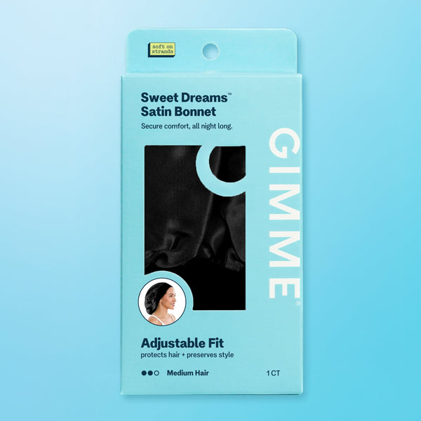 Sweet Dreams Satin Sleep Bonnet For Most Hair Types - Black