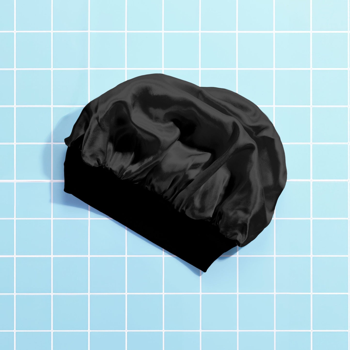 Sweet Dreams Satin Sleep Bonnet for Medium Hair - 1 Count, Black