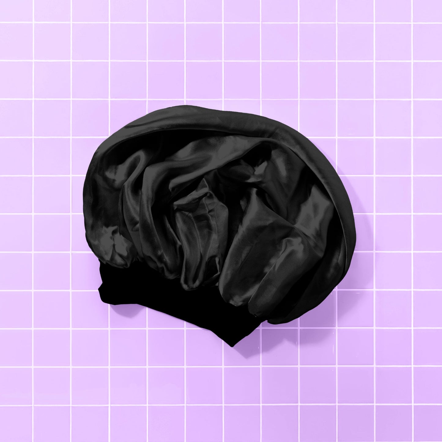 Sweet Dreams Satin Sleep Bonnet for Thick Hair - 1 Count, Black
