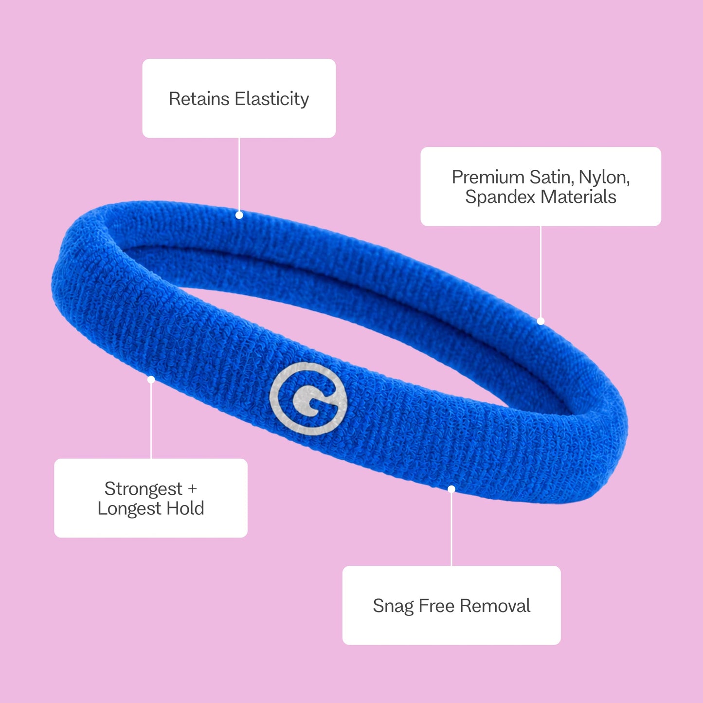 Bounce Back Hair Bands - Fine - Cobalt Crush