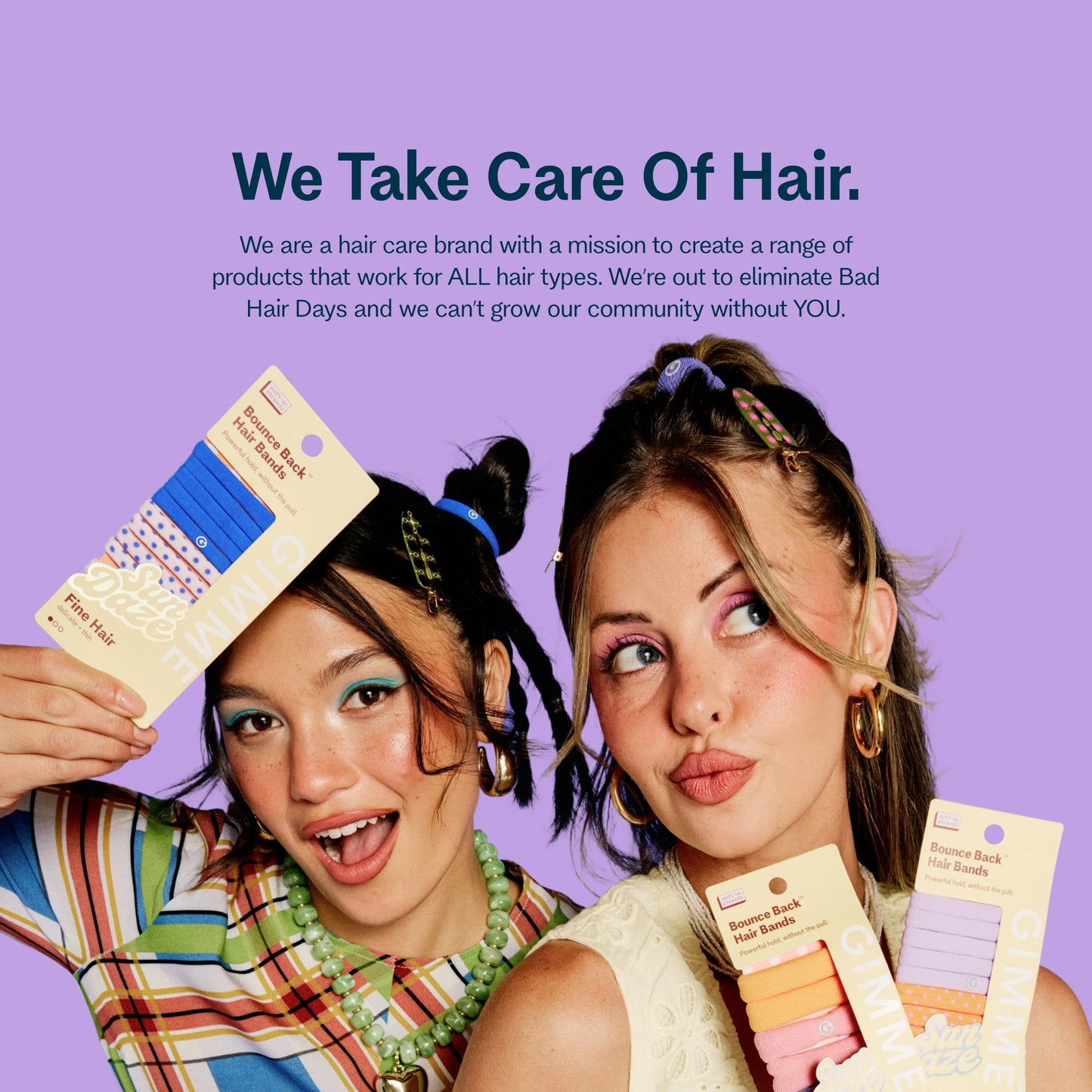 Bounce Back Hair Bands - Thick - Golden Hour