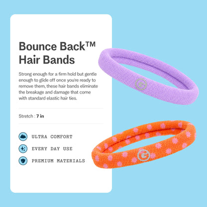 Bounce Back Hair Bands - Medium - Dreamsicle
