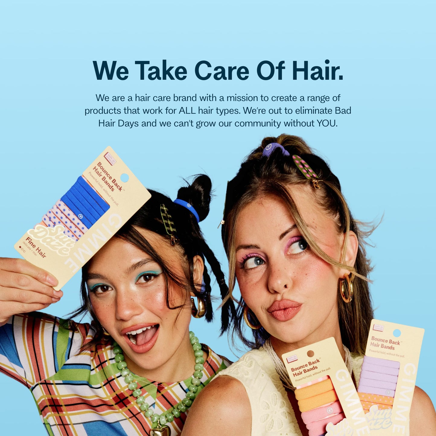 Bounce Back Hair Bands - Medium - Dreamsicle