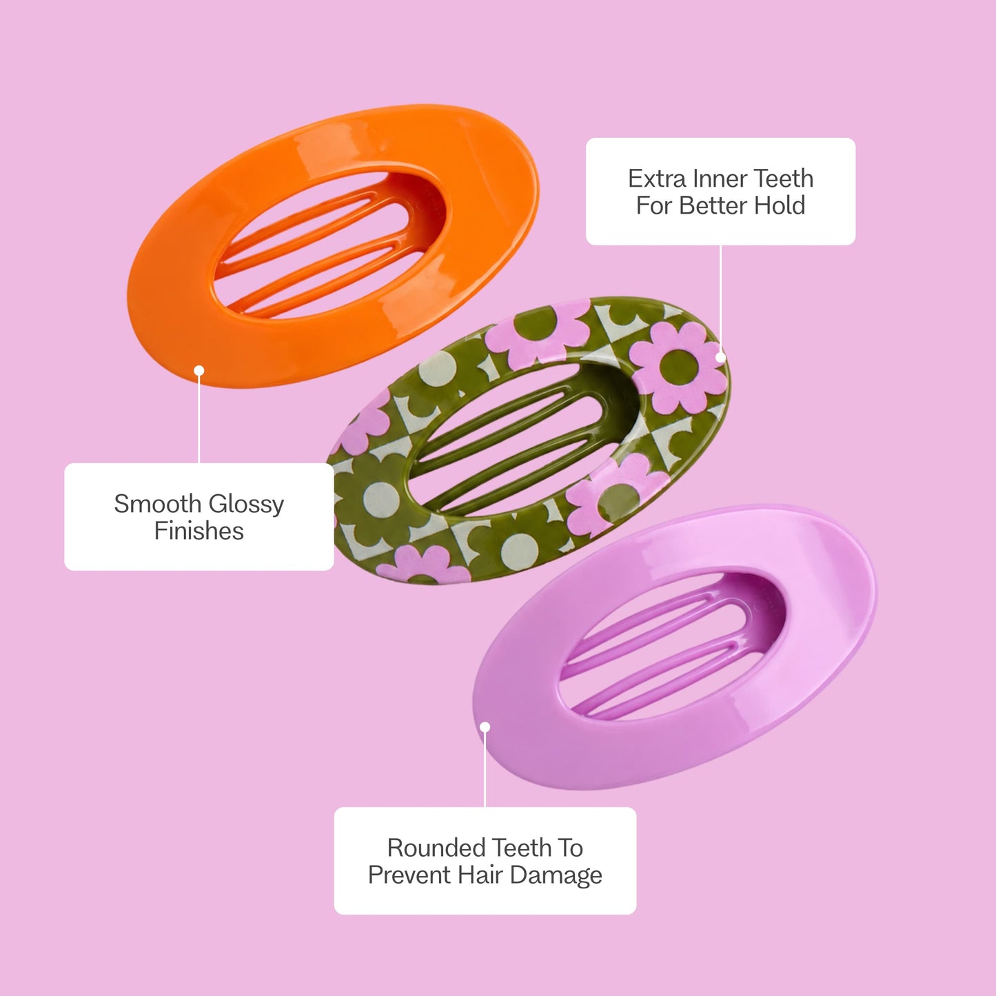 Lay Back Claw Clips - Fine - Peachy Keen