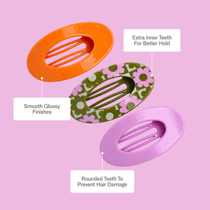 Lay Back Claw Clips - Fine - Peachy Keen