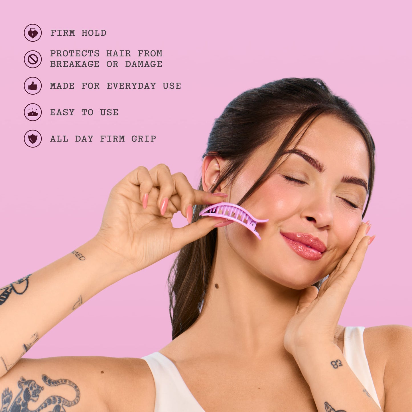 Lay Back Claw Clips - Fine - Peachy Keen