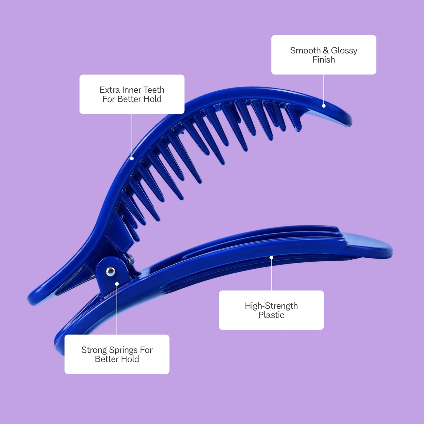 Lay Back Claw Clip - Thick - Cobalt Crush