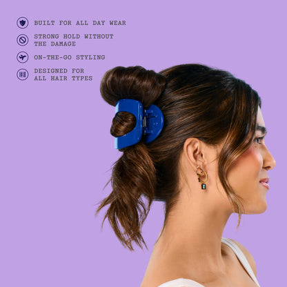 Lay Back Claw Clip - Thick - Cobalt Crush