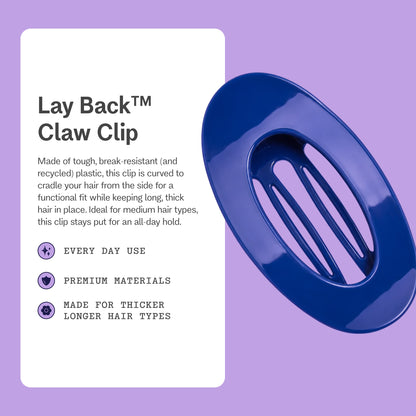 Lay Back Claw Clip - Thick - Cobalt Crush