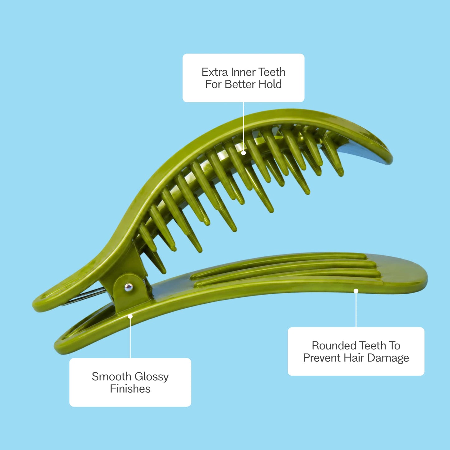 Lay Back Claw Clip - Medium - Mod Matcha