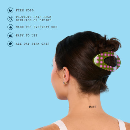 Lay Back Claw Clip - Medium - Mod Matcha