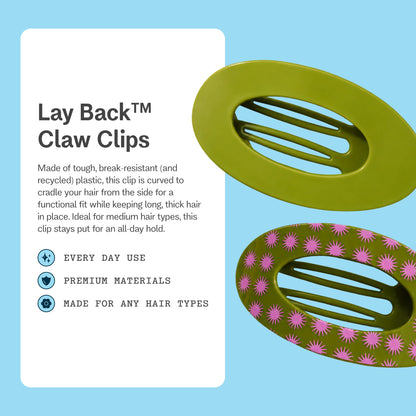 Lay Back Claw Clip - Medium - Mod Matcha
