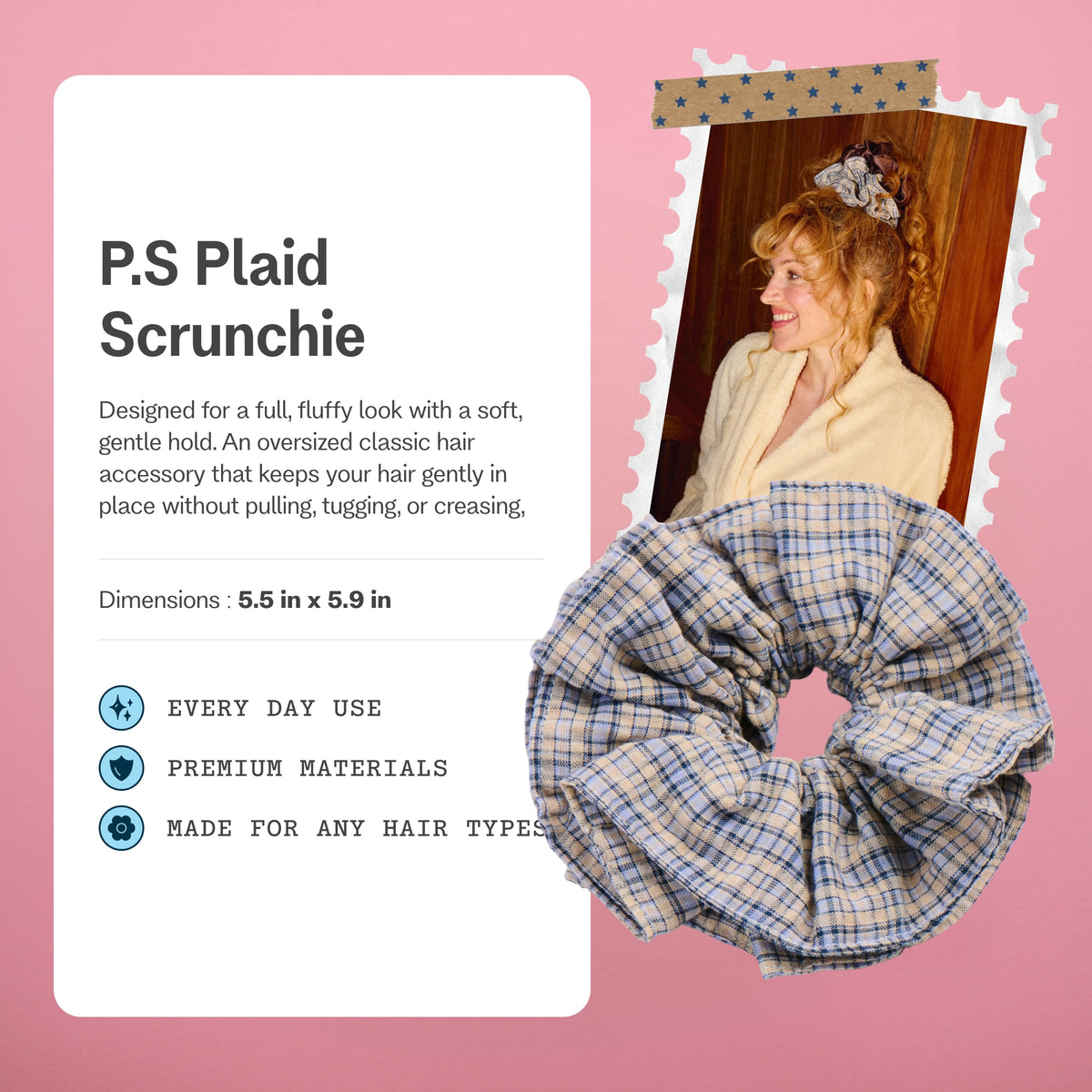 P.S. Plaid Scrunchie
