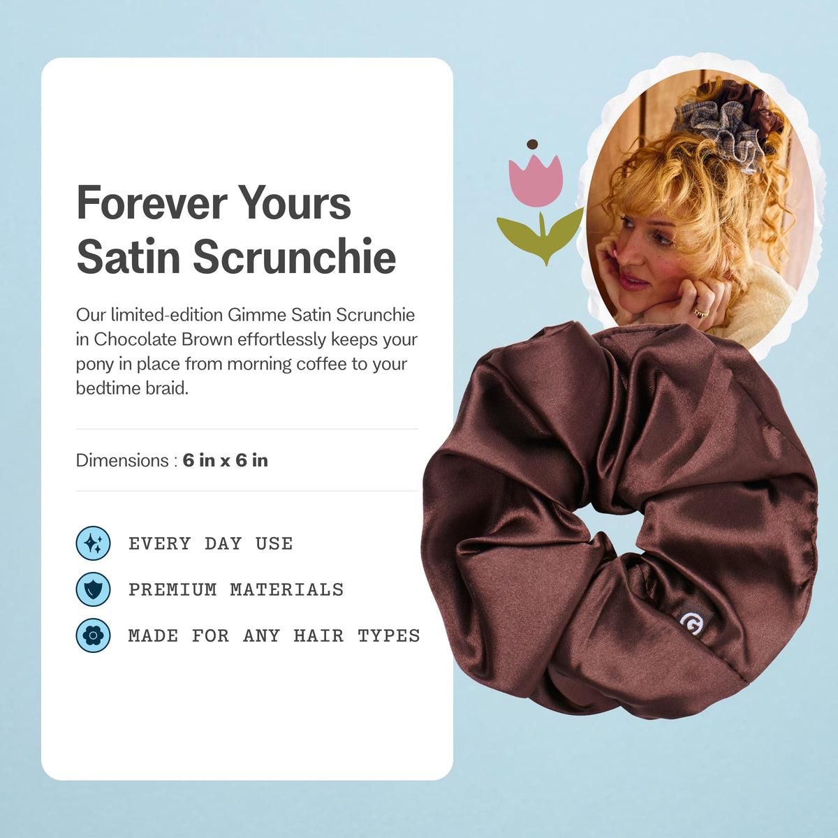 Forever Yours Satin Scrunchie