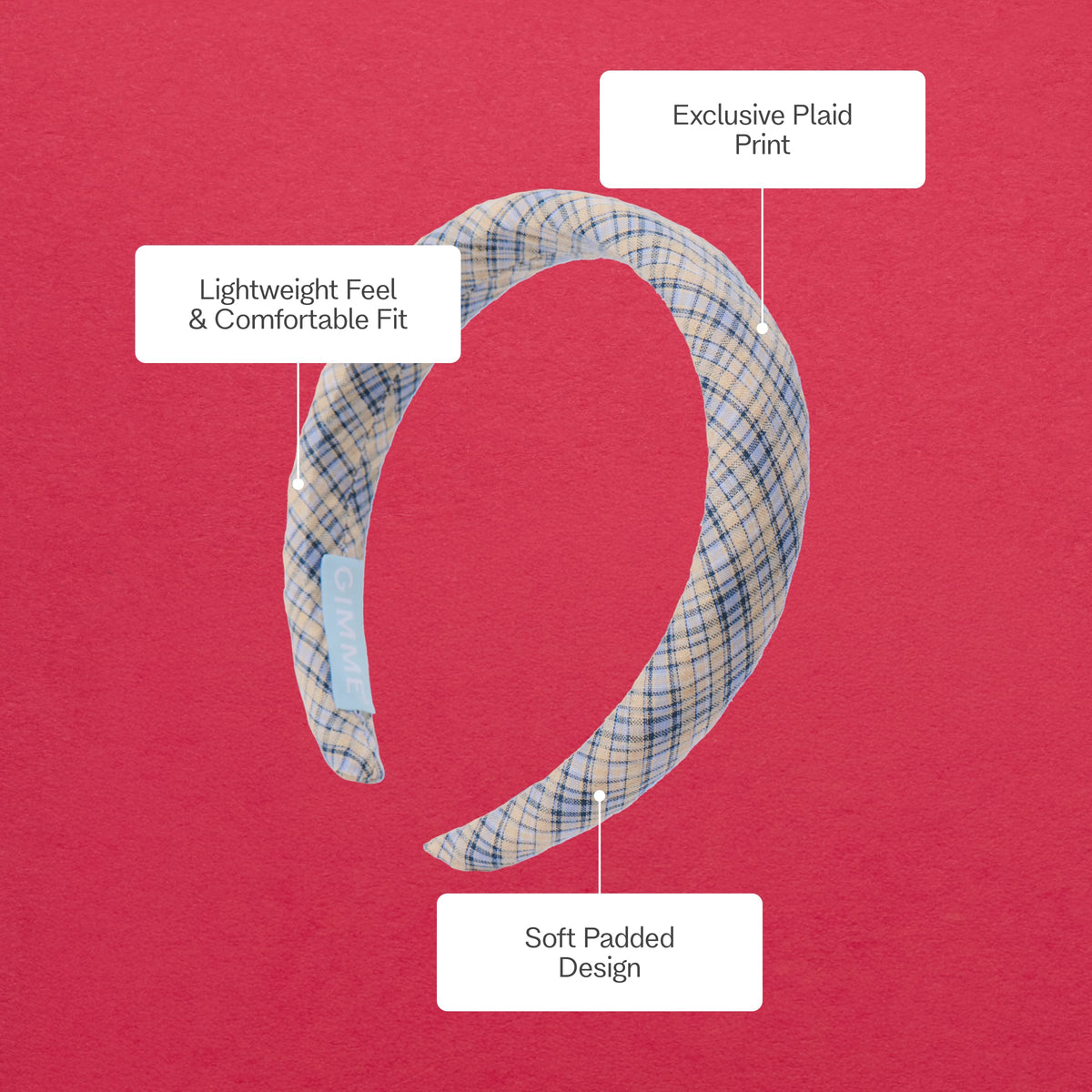 P.S. Plaid Headband by Gimme Beauty