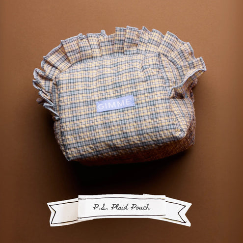 P.S. Plaid Pouch by Gimme Beauty