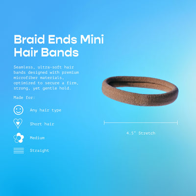 Braid Ends Mini Hair Bands 25ct