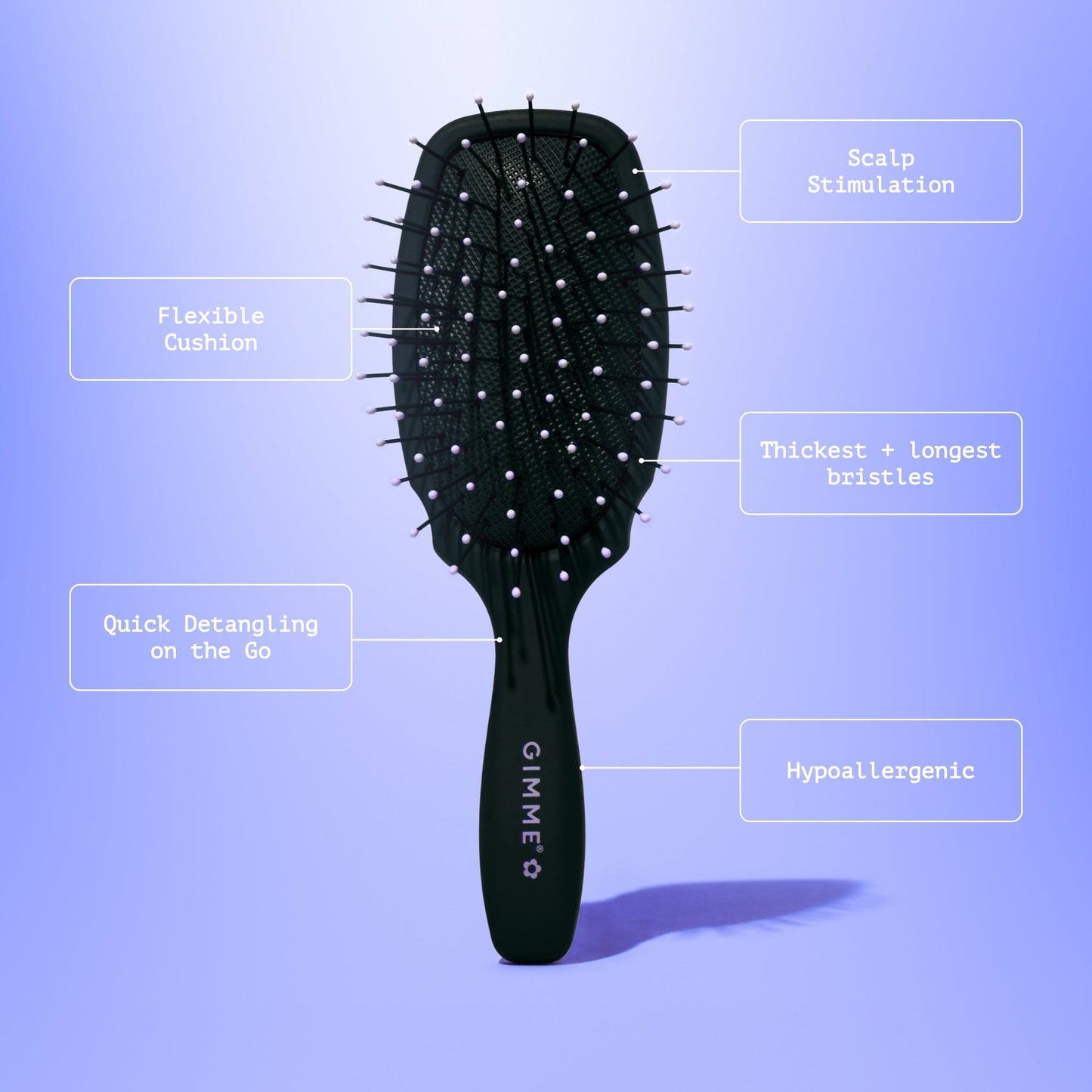 Mini Travel Detangling Brush - Thick Hair