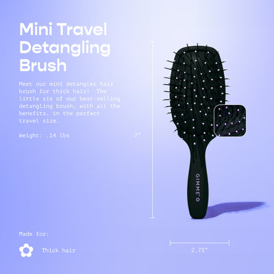 Mini Travel Detangling Brush - Thick Hair