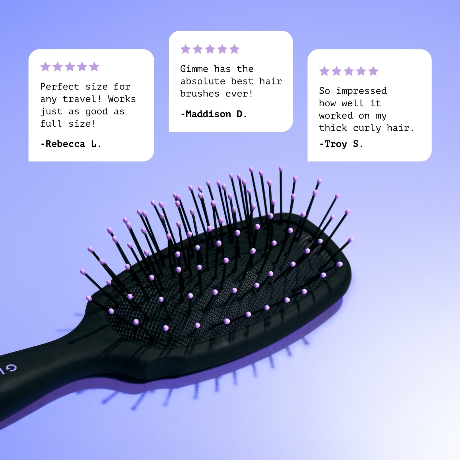 Mini Travel Detangling Brush - Thick Hair