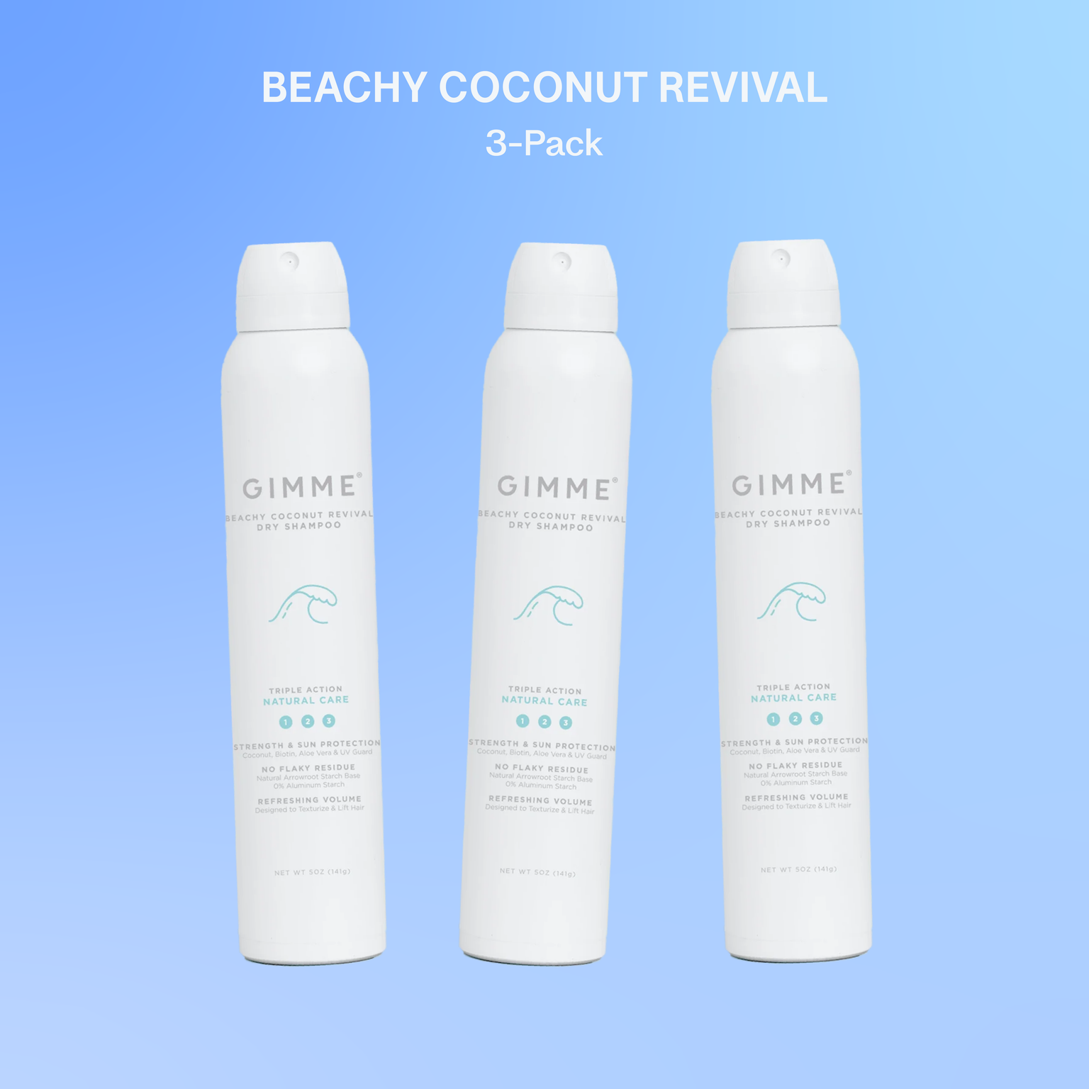 Dry Shampoo - Beachy Revival Coconut 3-Pck