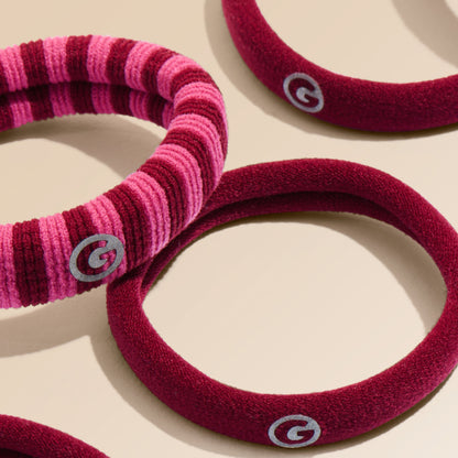 Seamless Nylon Bands in City Rouge & City Stripe