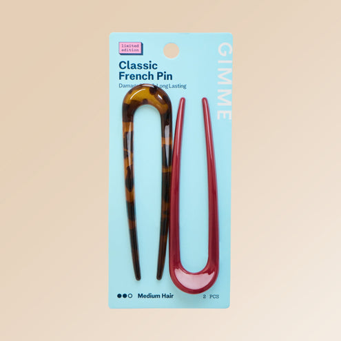 Classic French Pin in City Rouge & Tortoise