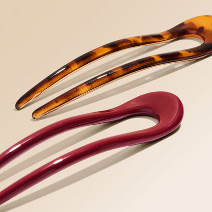 Classic French Pin in City Rouge & Tortoise