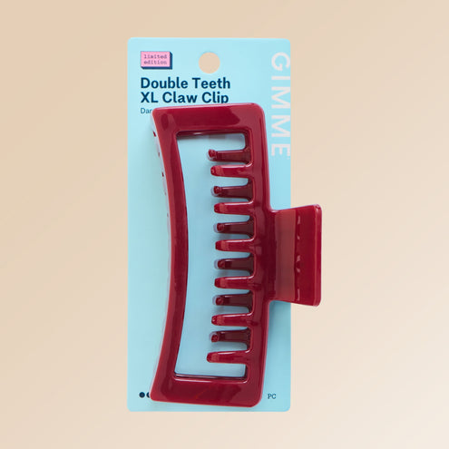 Double Teeth XL Claw Clip in City Rouge