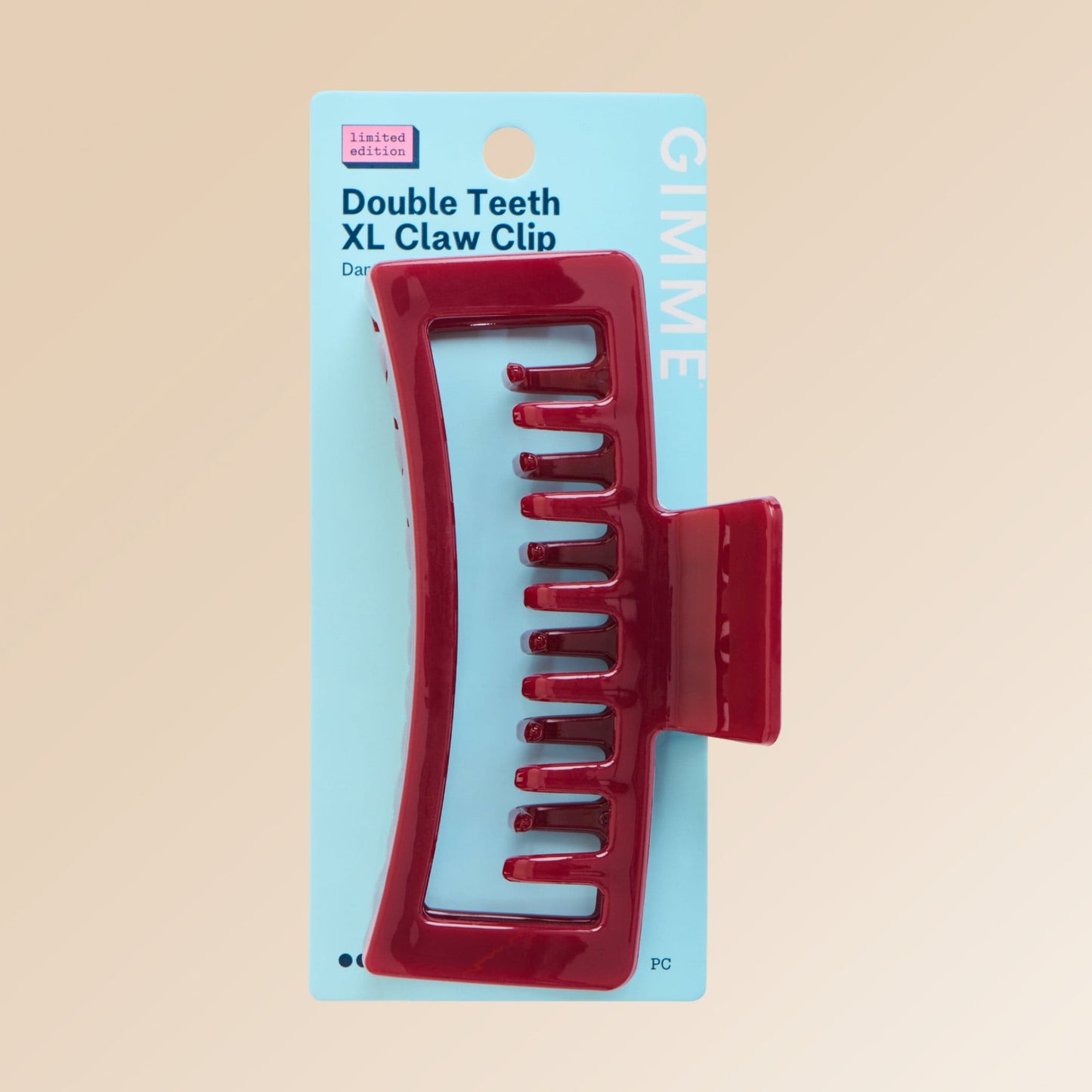 Double Teeth XL Claw Clip in City Rouge