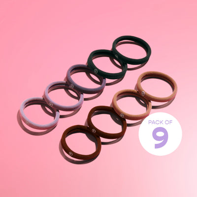 Fine Fit Hair Bands 9PC