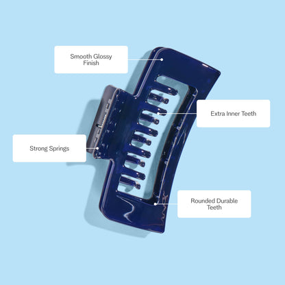 Double Teeth Claw Clip in Mountain Blue