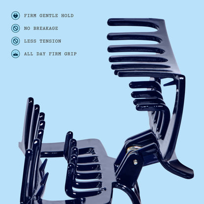 Double Teeth Claw Clip in Mountain Blue