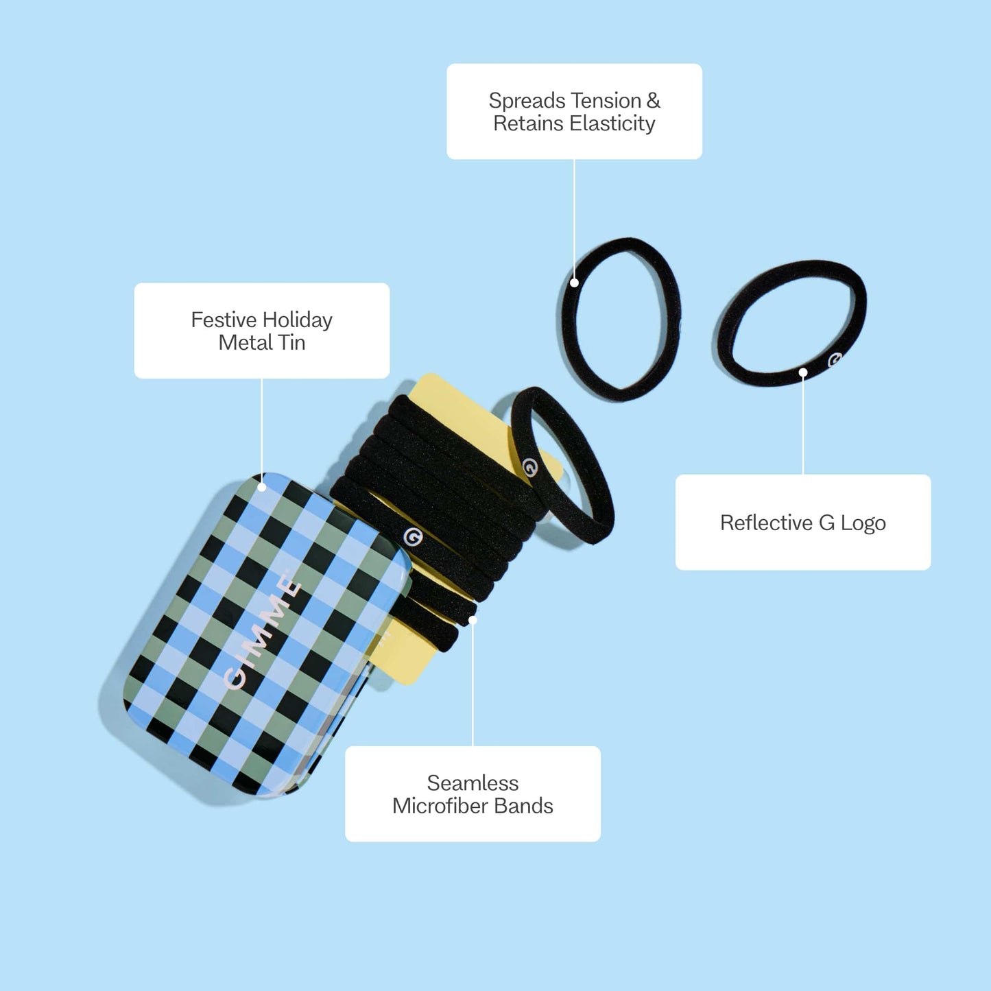 Fresh Tracks Tin with Medium Bands in Black
