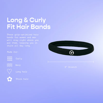 Long & Curly Fit Hair Bands 6PC