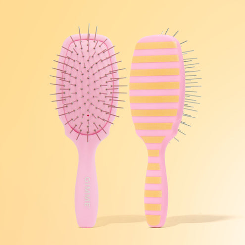 Mini Metal Bristle Brush Summer Stripe