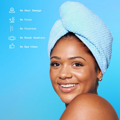 Gimme Twist™ Gentle-Dry Hair Towel - Blue